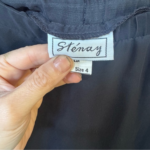 NWOT Stenay Black Chiffon Full Midi Skirt (4) - Picture 4 of 10